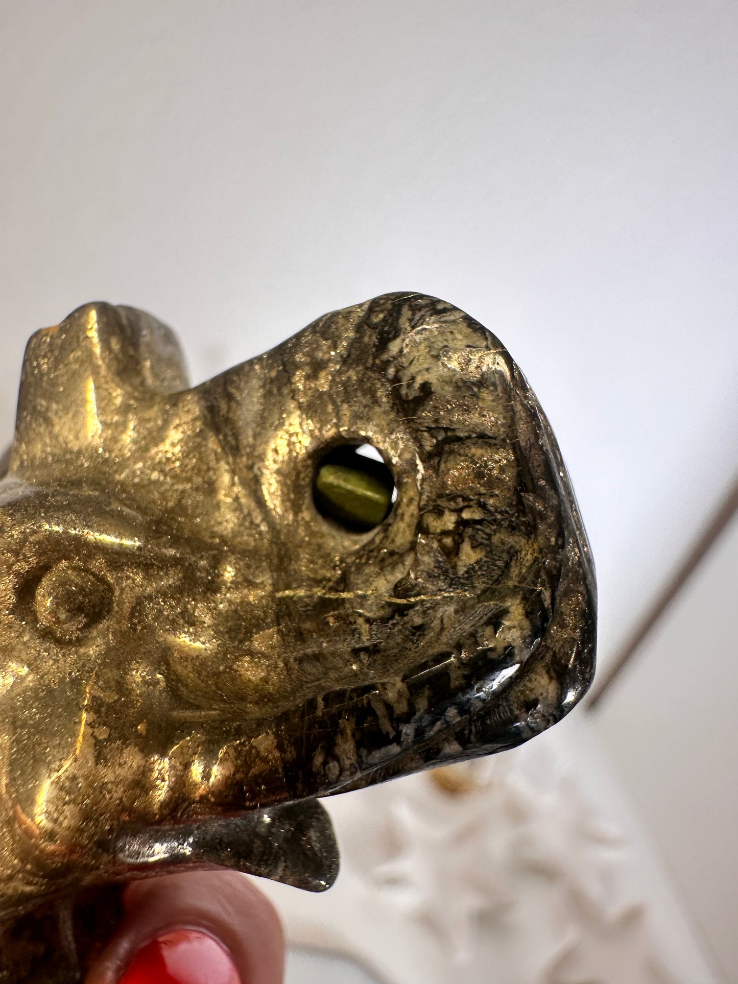 Elefanten Pyrit Carving