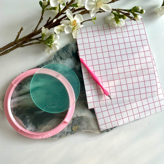 DIY Kit zur Herstellung von runden Epoxidharz Untersetzer Silikonformen mit Durchmesser 100mm