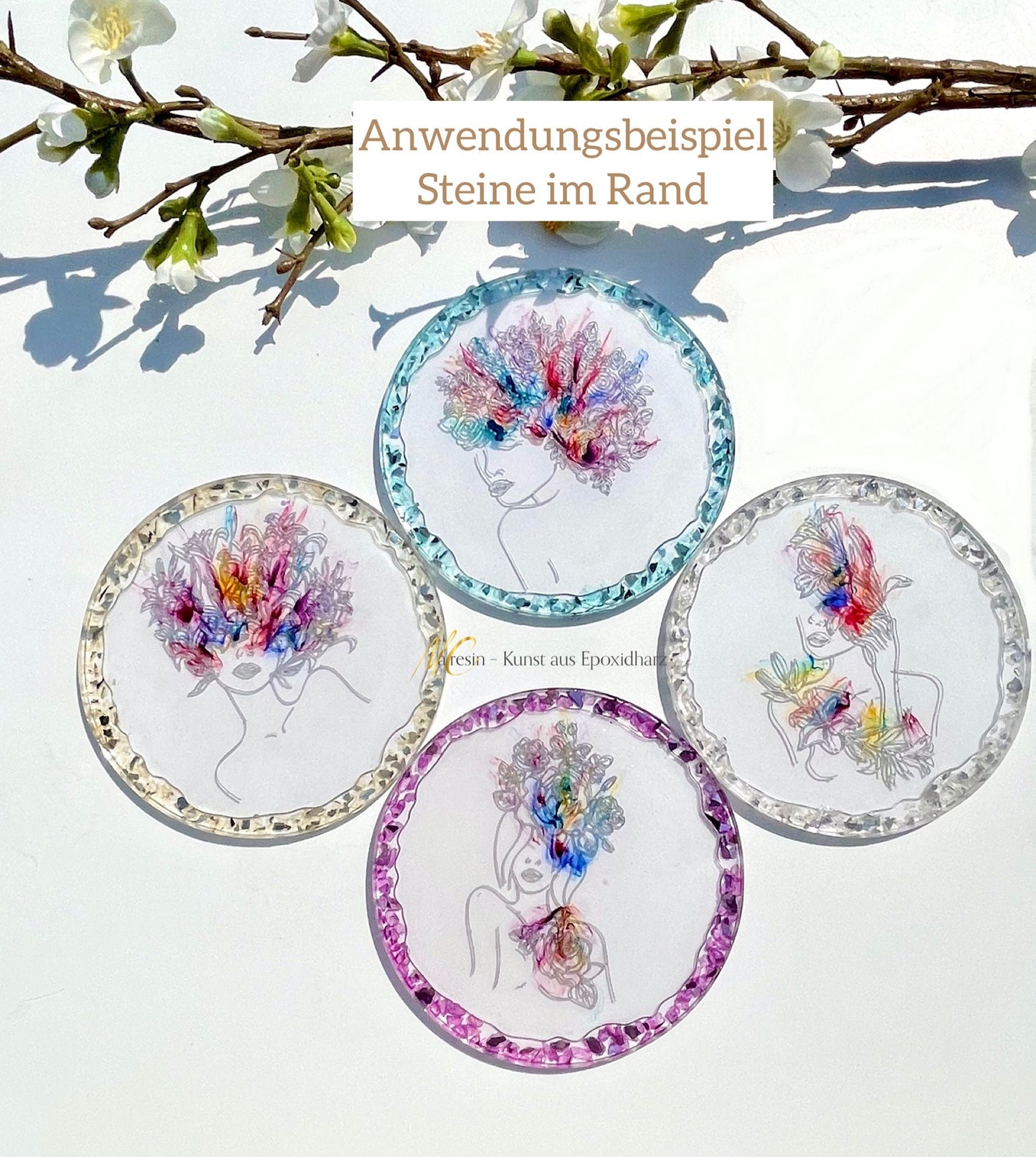 Kleine Glassteine für Deine Resin Kunstwerke