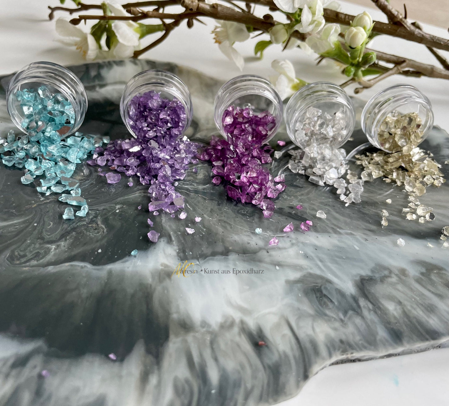 Kleine Glassteine für Deine Resin Kunstwerke