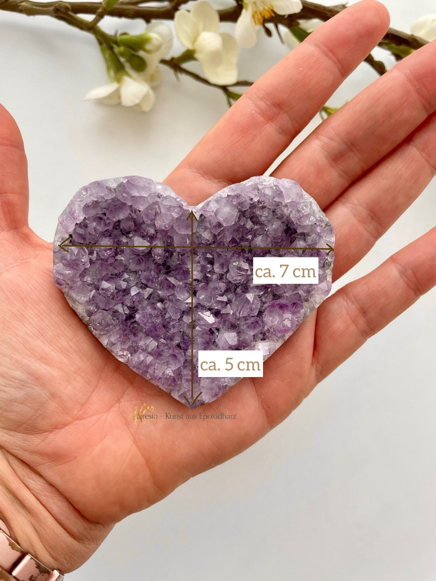 Silikonform Herz Amethyst