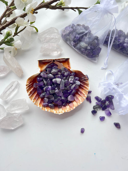 Amethyst Mini Chips Trommelsteine ca. 5-20mm