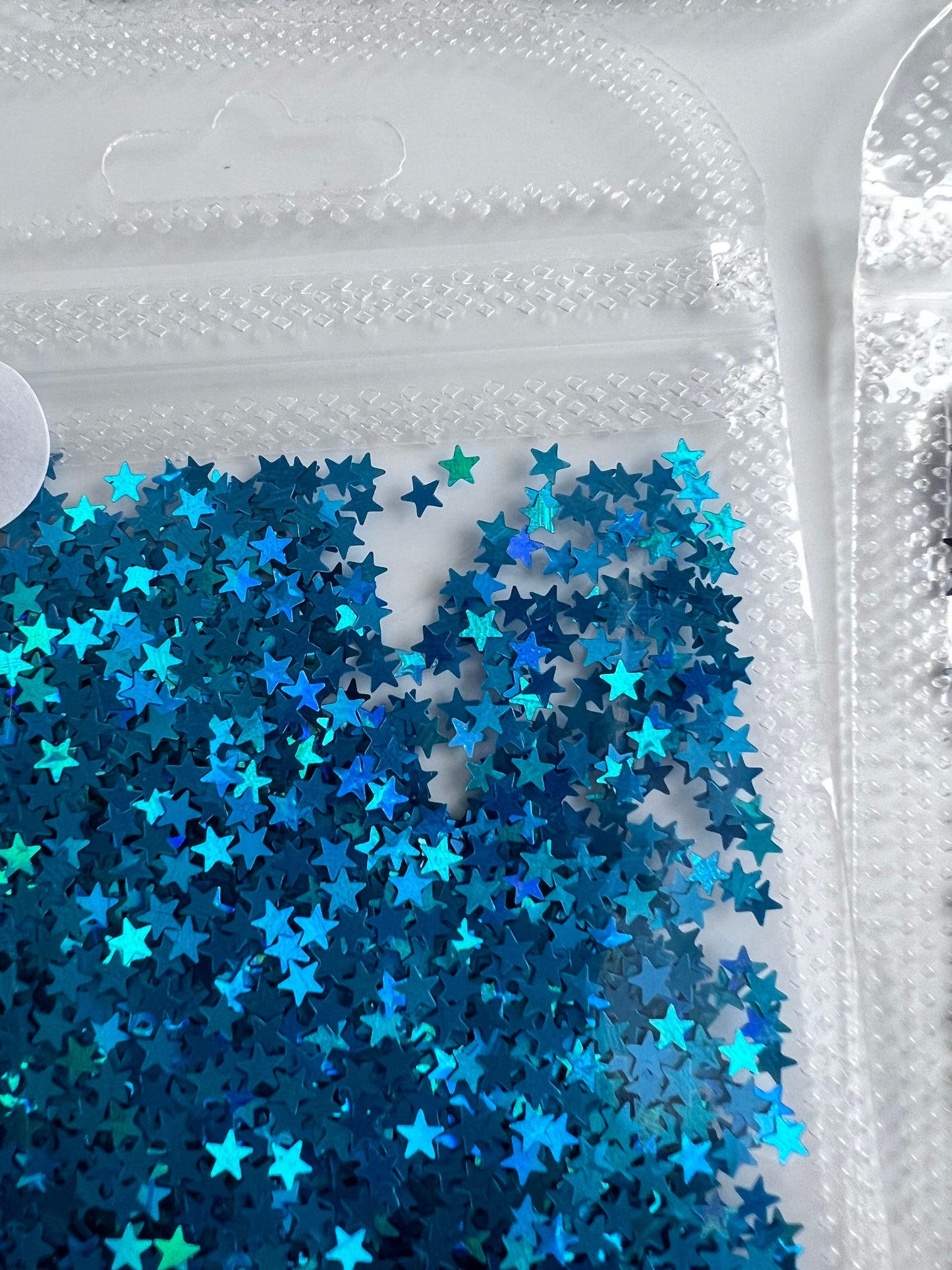 Holographische Glitzer Sterne mit 5 Zacken