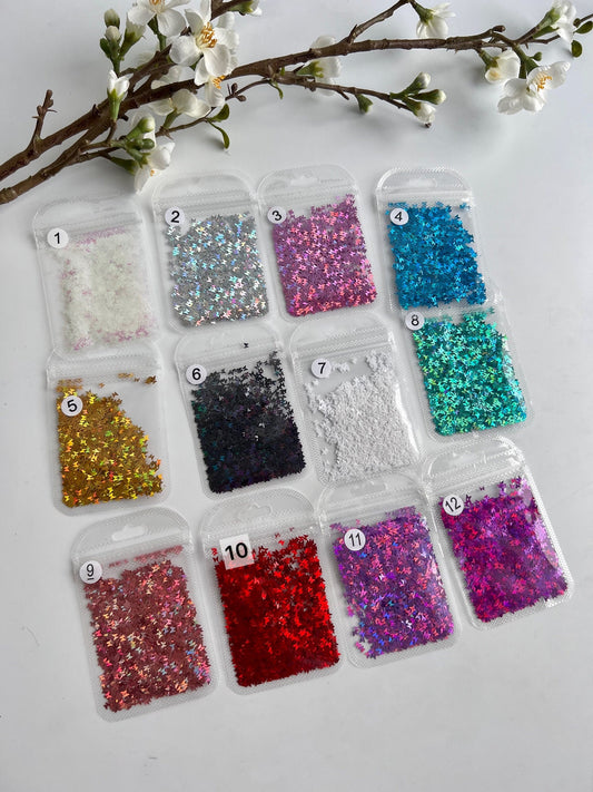 Holographische Glitzer Schmetterlinge