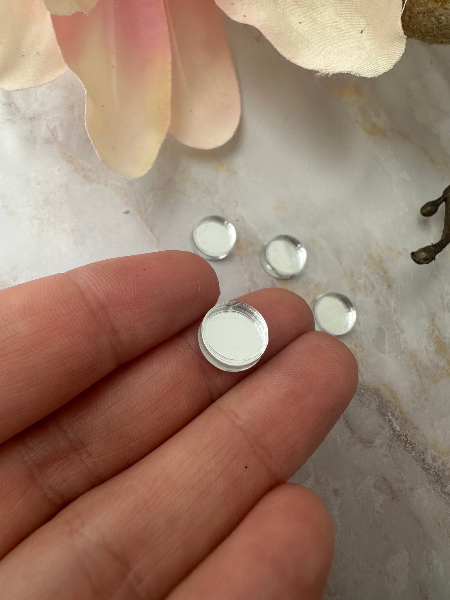 Acryl Punkte silber zur Uhrenherstellung