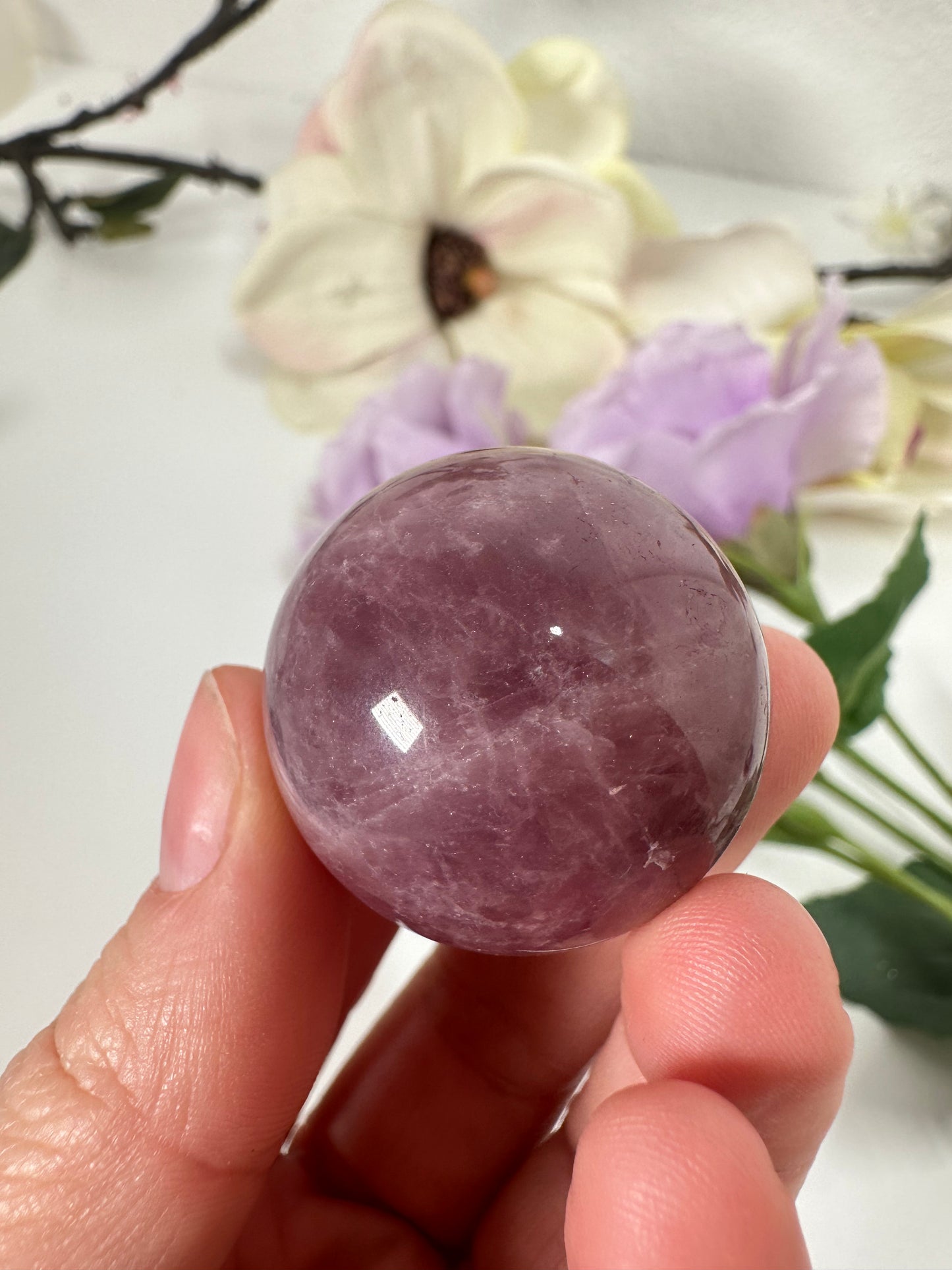 Lavendel Rosenquarz Kugel 22A