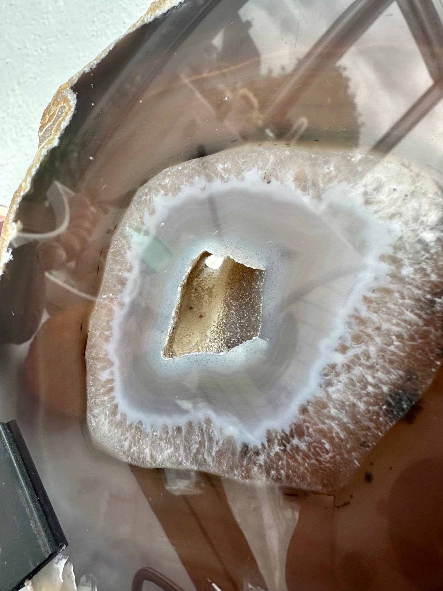 XL Achatscheibe auf Metallständer