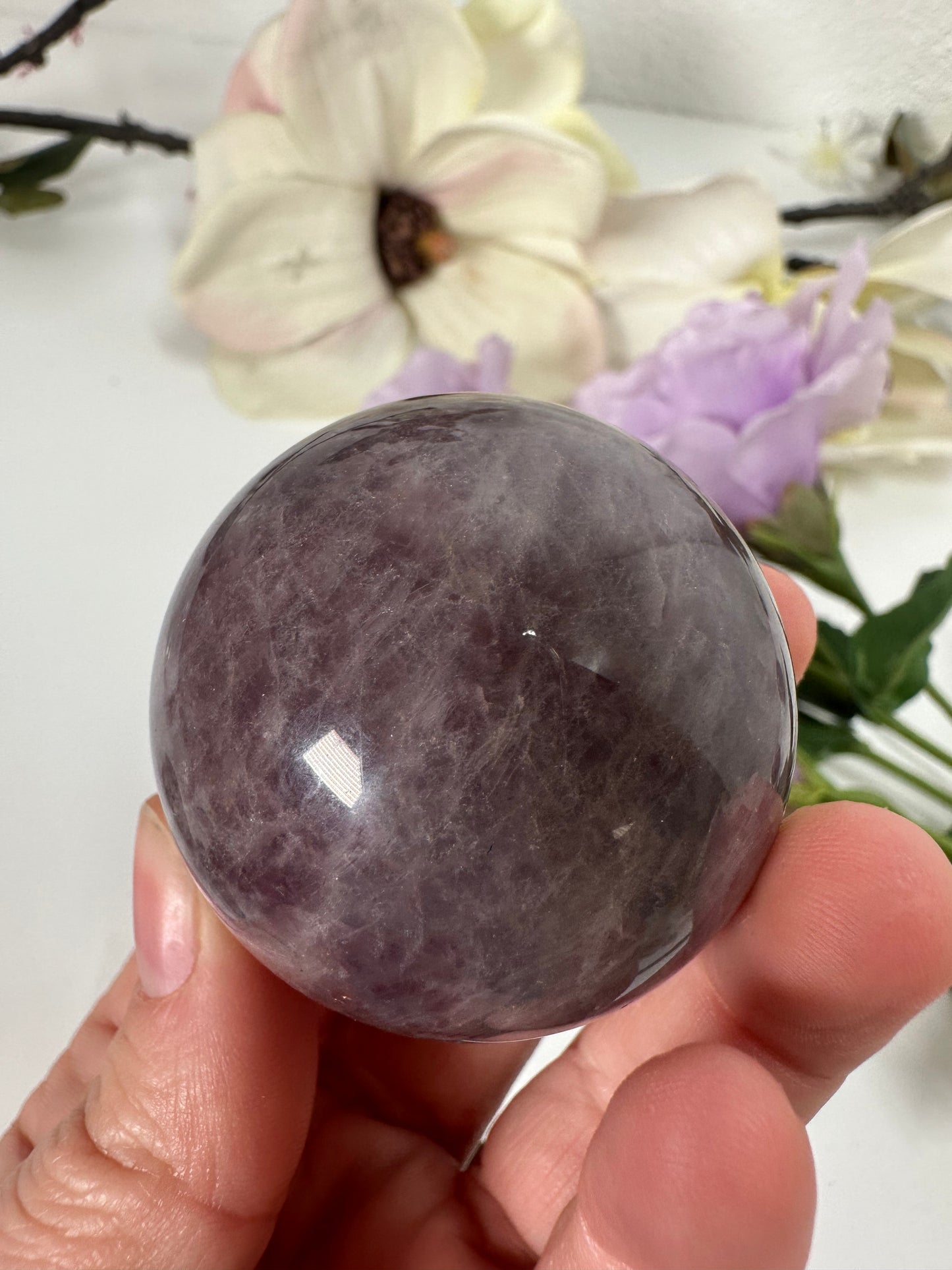 Lavendel Rosenquarz Kugel 42C