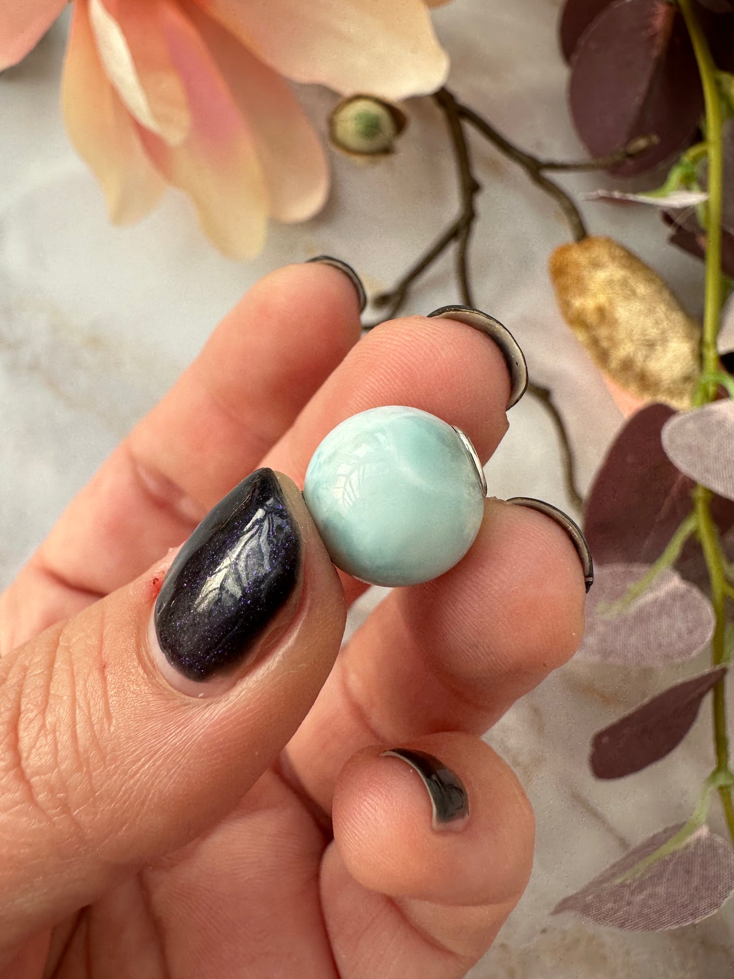 Larimar Kugel silber Nr.45C