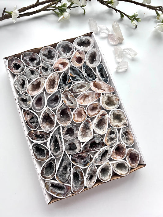 Achat Geoden Paar /Glücksgeode