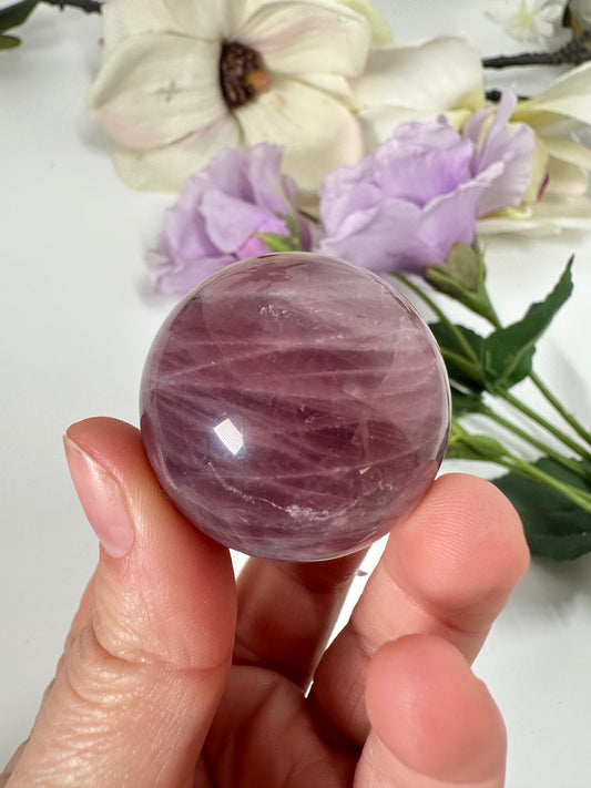 Lavendel Rosenquarz Kugel 25F