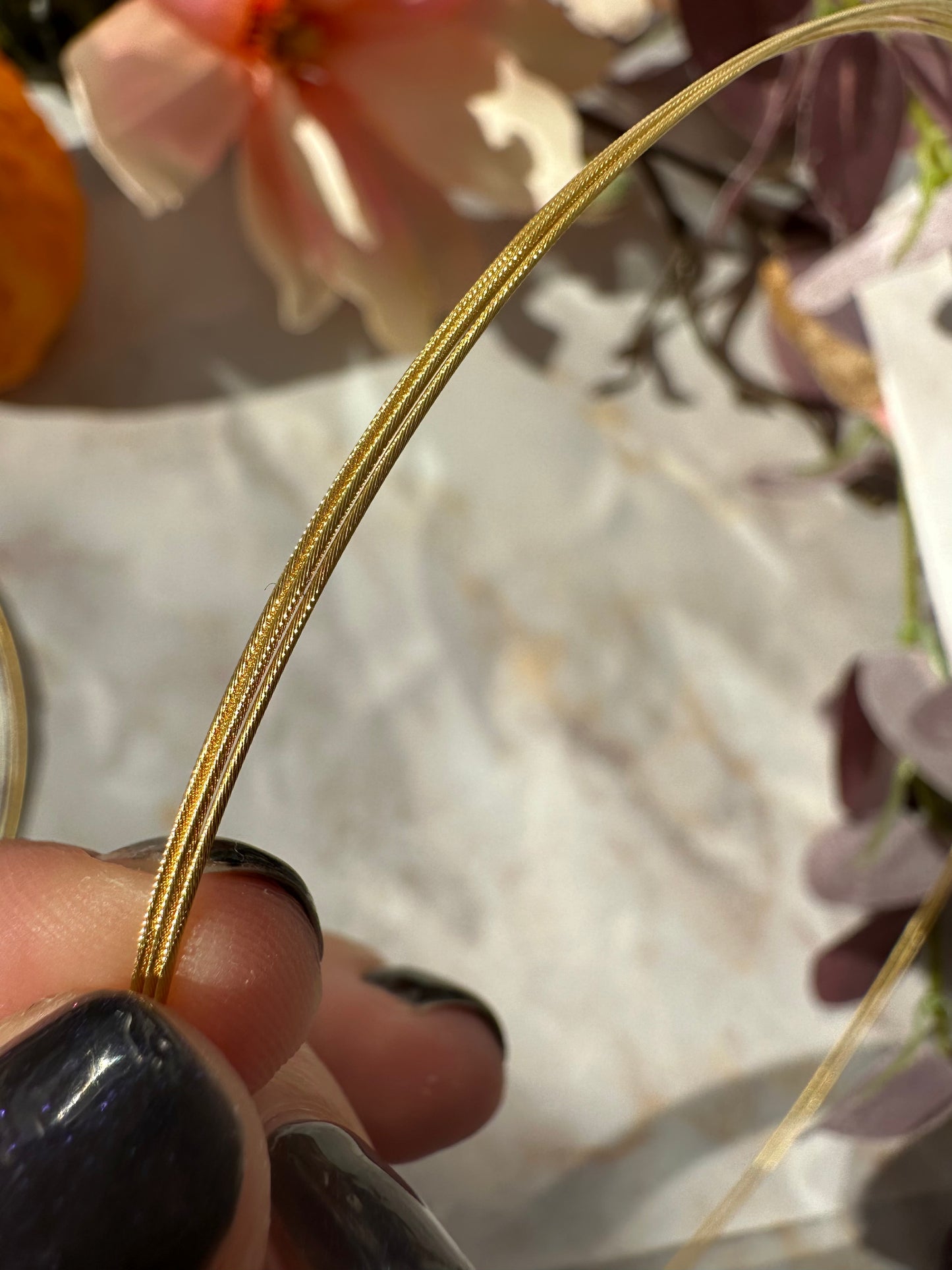 Collier Edelstahl vergoldet 3fach Wicklung
