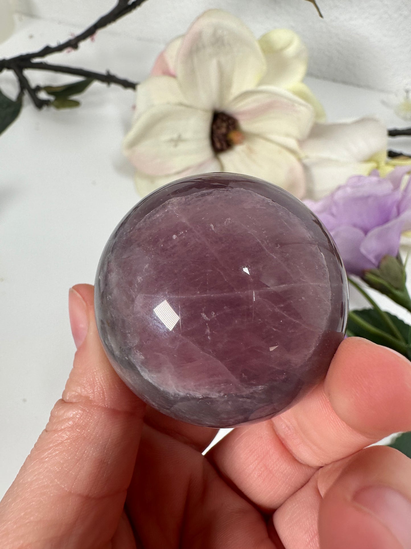 Lavendel Rosenquarz Kugel 42C