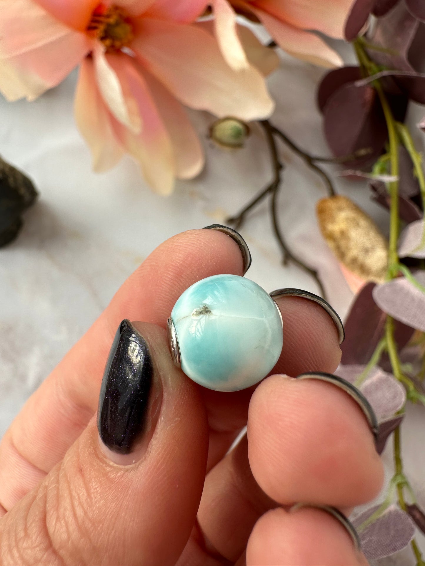 Larimar Kugel silber Nr.45M