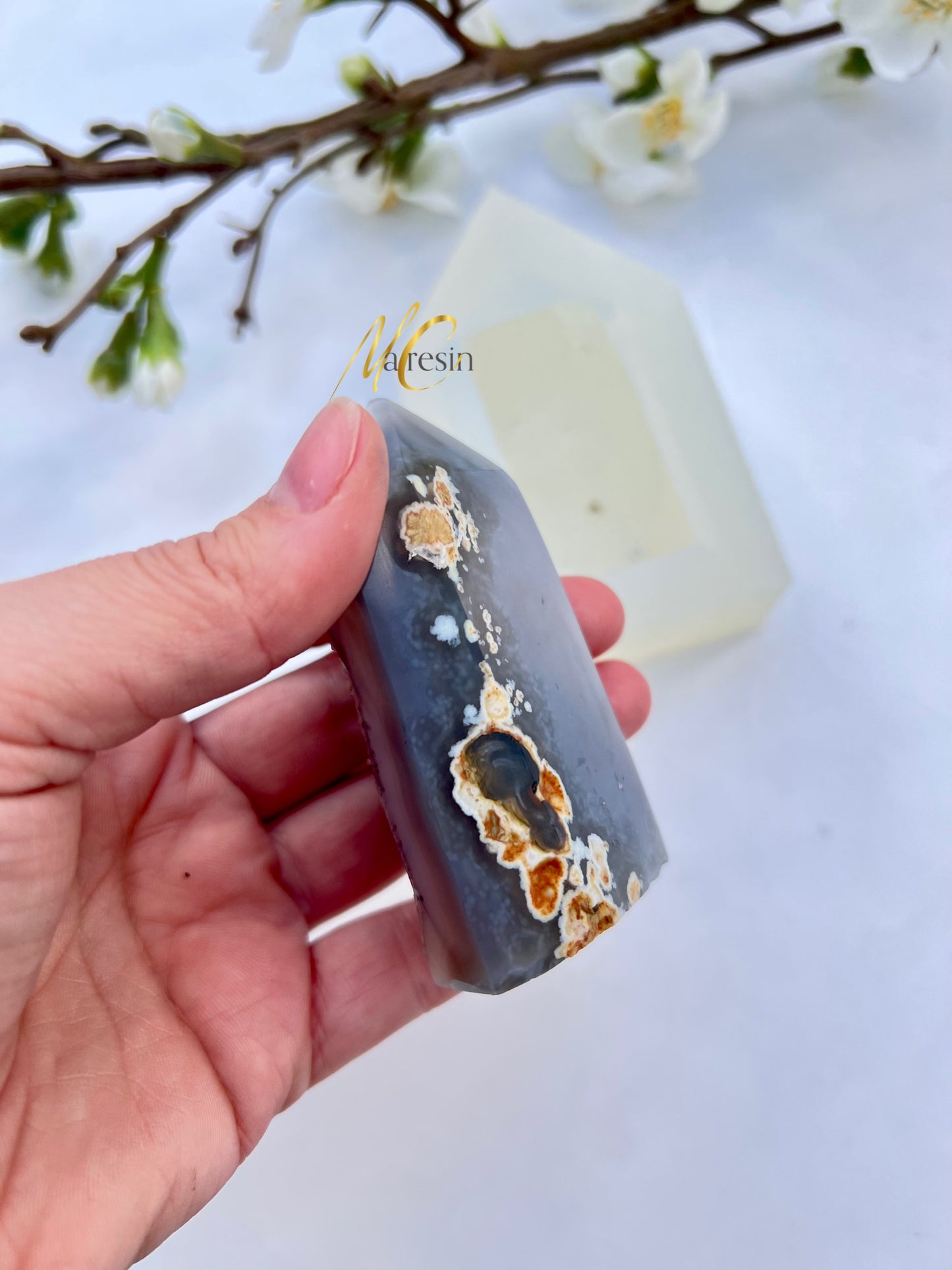 Silikonform Druzy Achat Turm Nr. 5