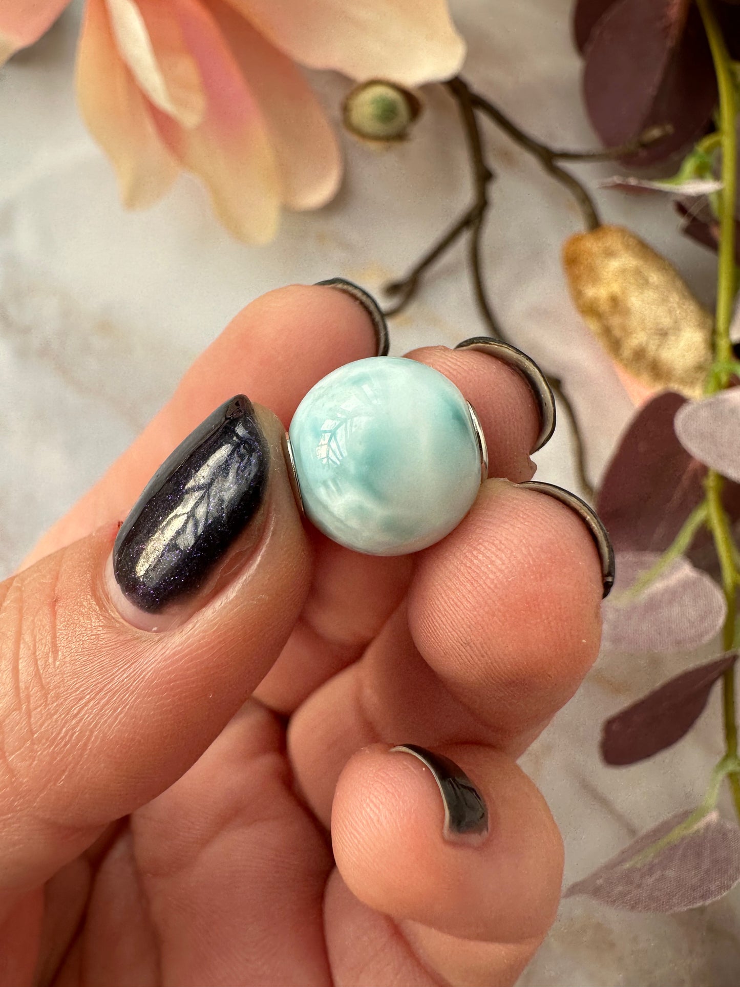 Larimar Kugel silber Nr.45C