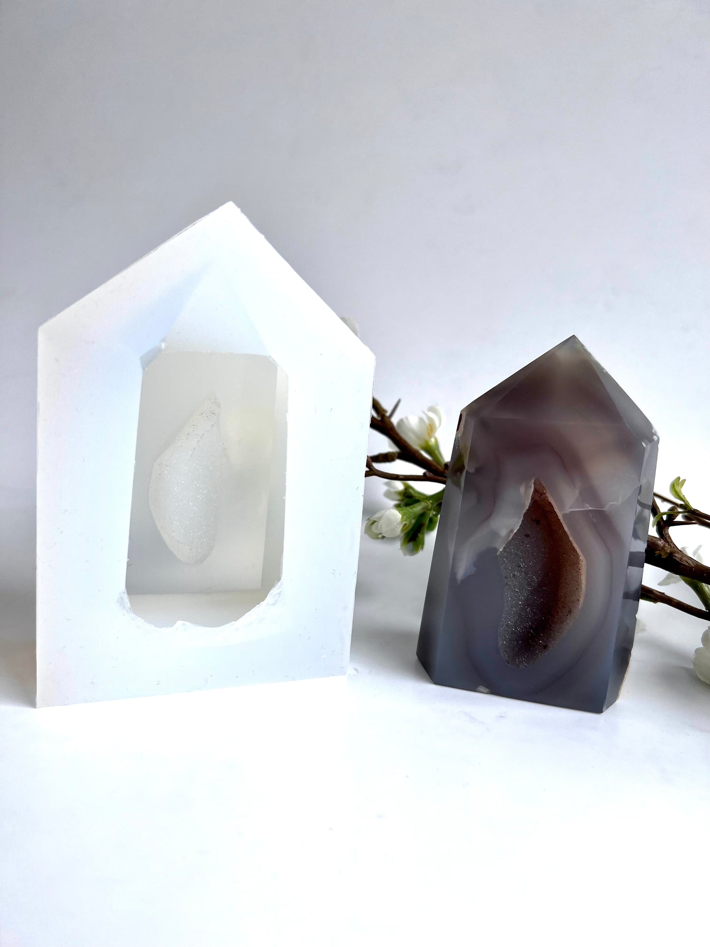 Silikonform Druzy Achat Turm Nr. 3
