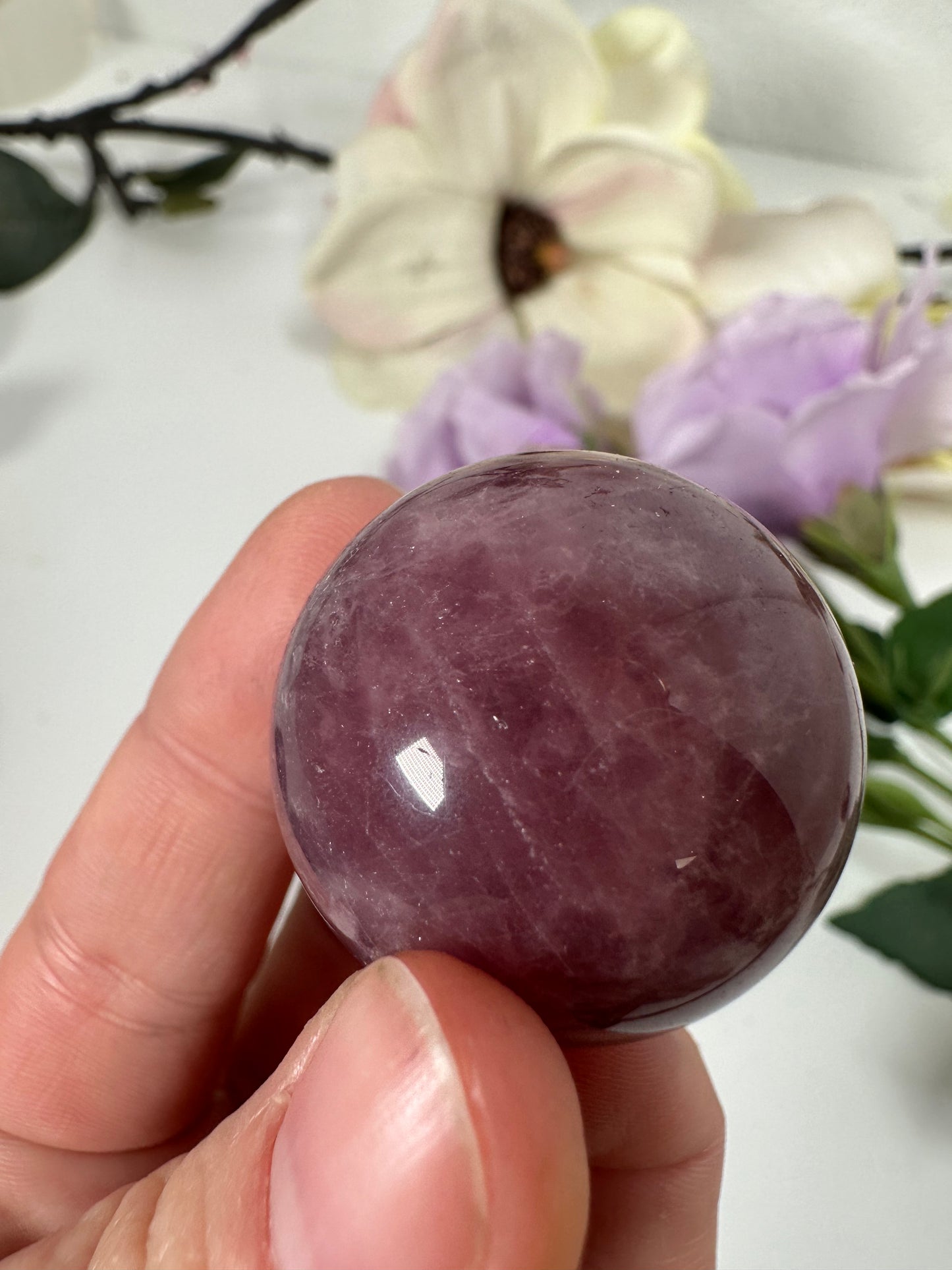 Lavendel Rosenquarz Kugel 22A