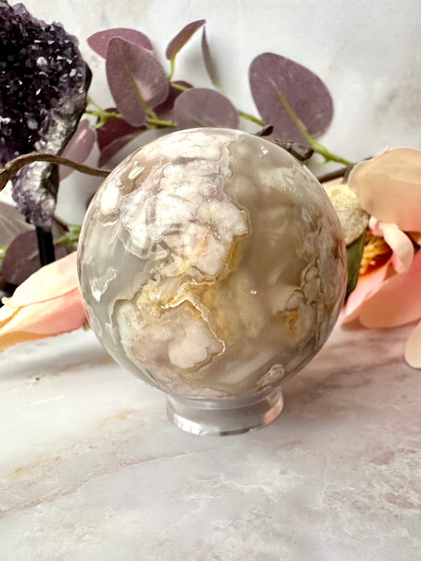 Blumenachat Kugel 56H