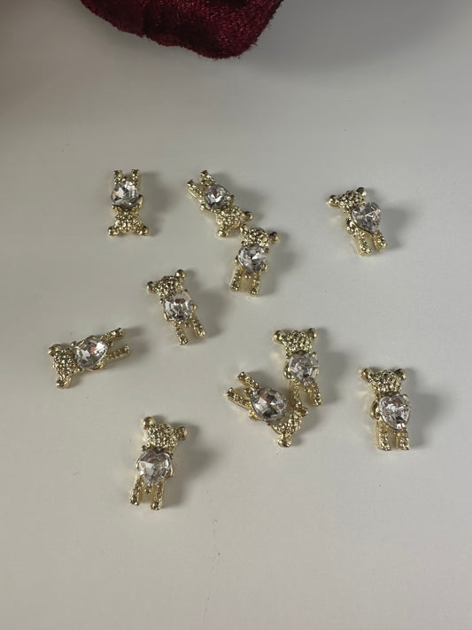Bärchen in gold mit Glitzerherz