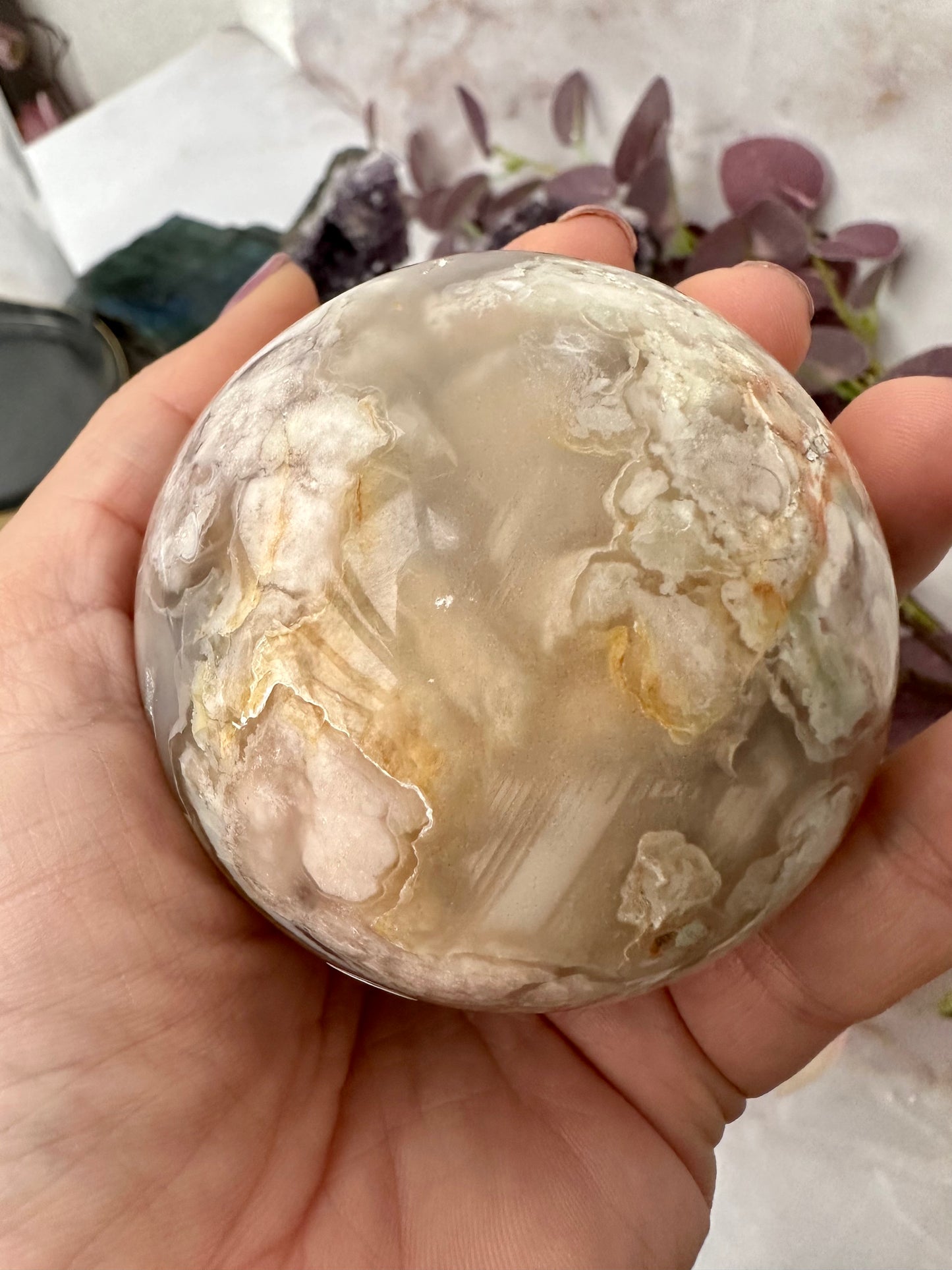 Blumenachat Kugel 56H