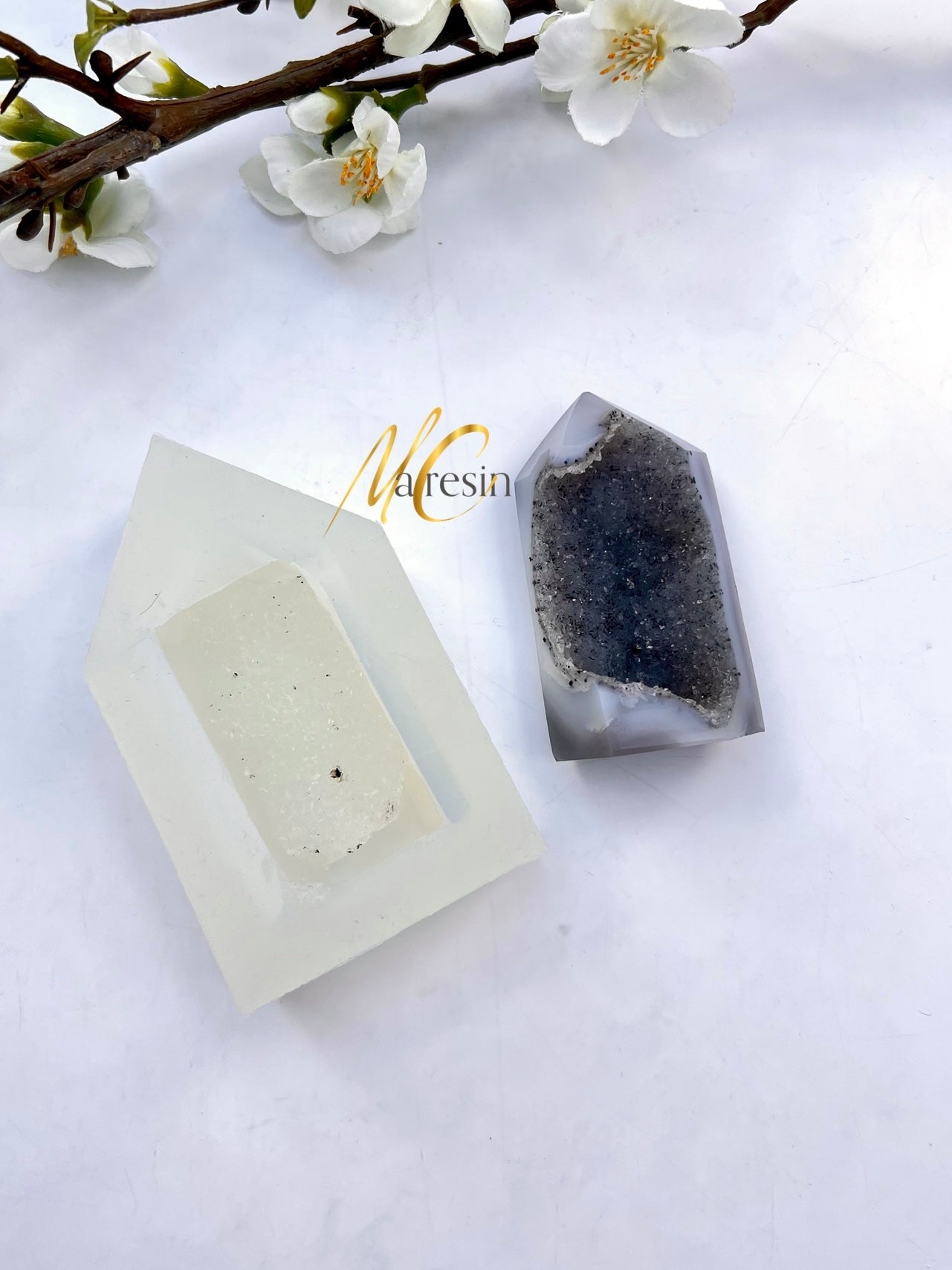 Silikonform Druzy Achat Turm Nr. 5