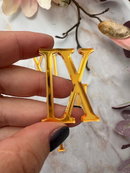 Acryl Ziffern gelbgold zur Uhrenherstellung