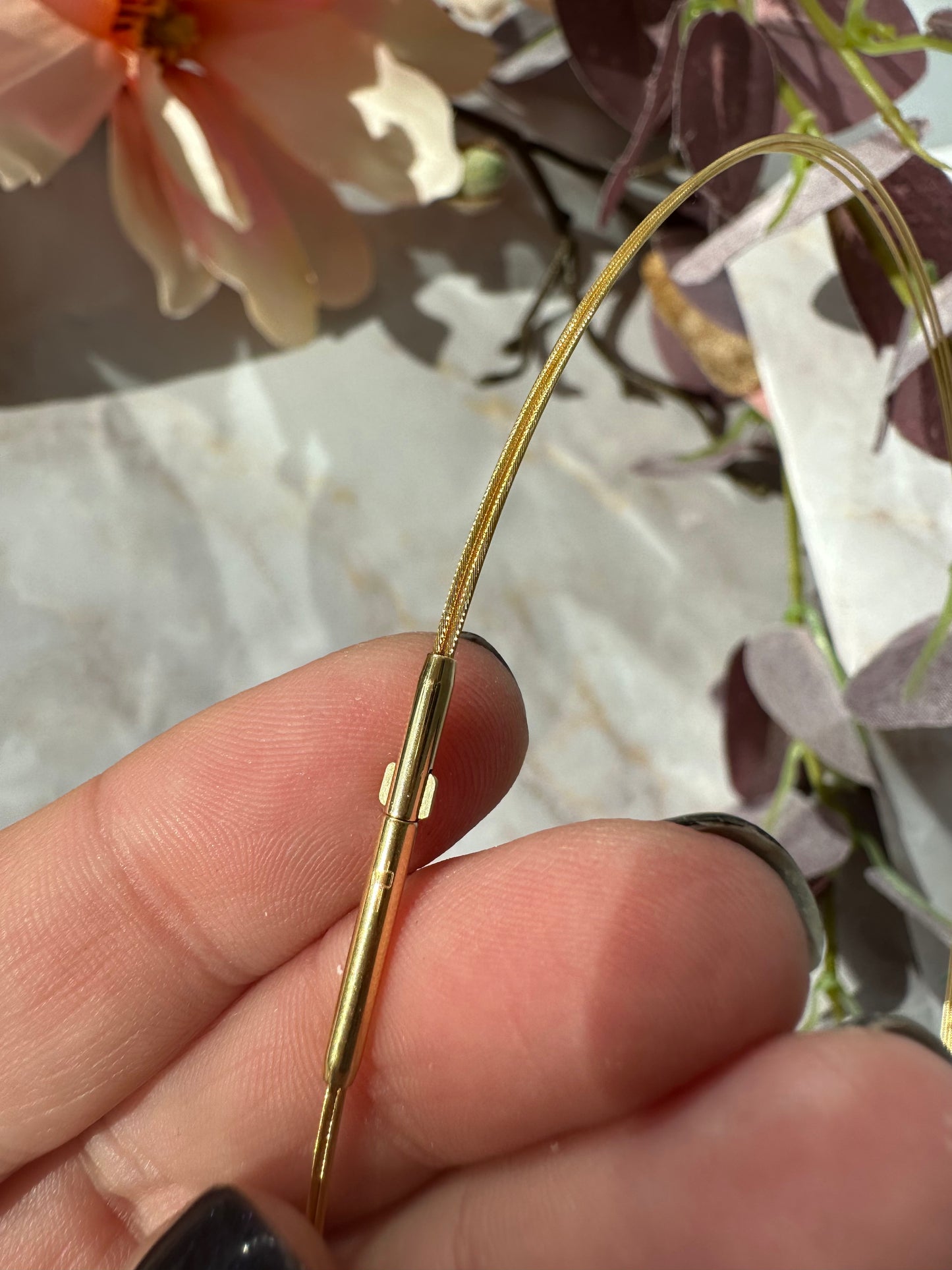 Collier Edelstahl vergoldet 3fach Wicklung