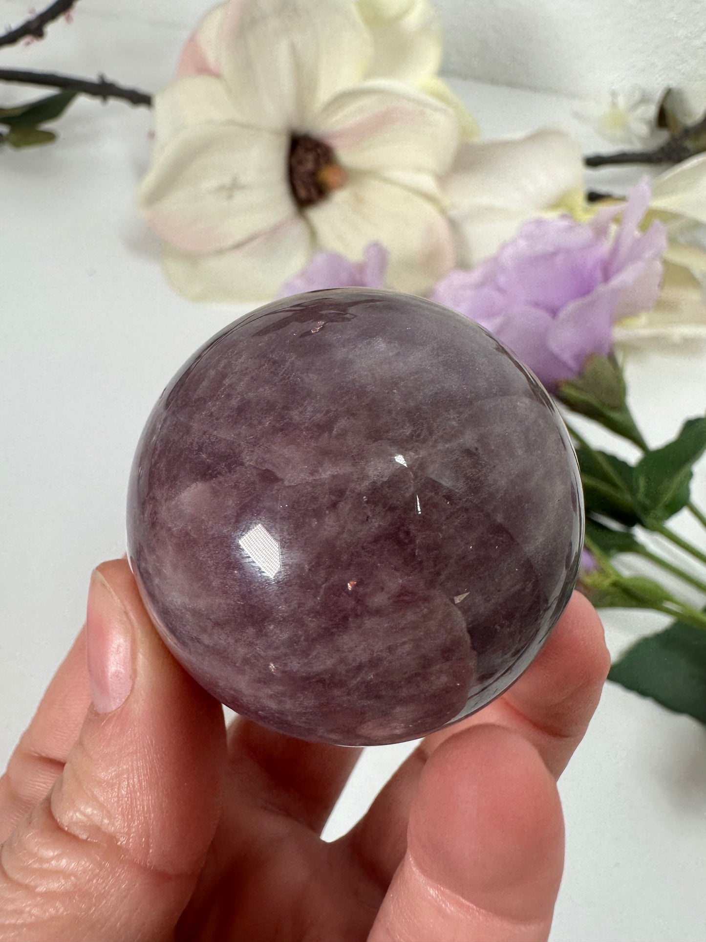 Lavendel Rosenquarz Kugel 42C